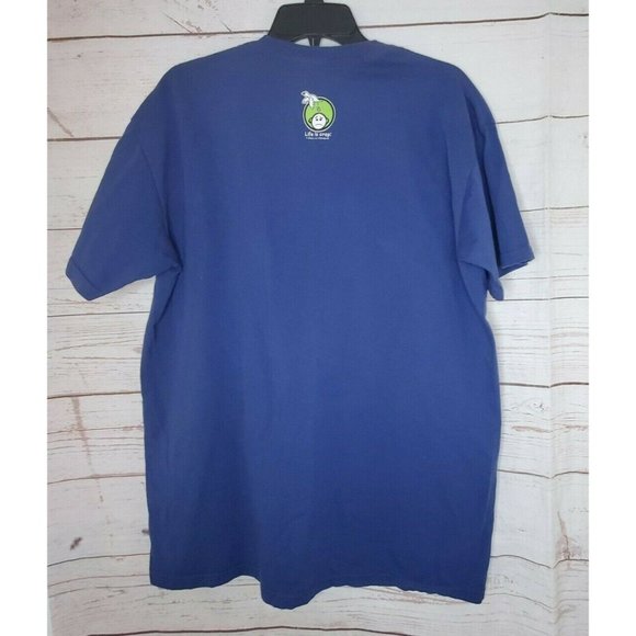 Life Is Crap Down Stream Without A Paddle Cotton Machine Washable Large T Shirt - Picture 3 of 8